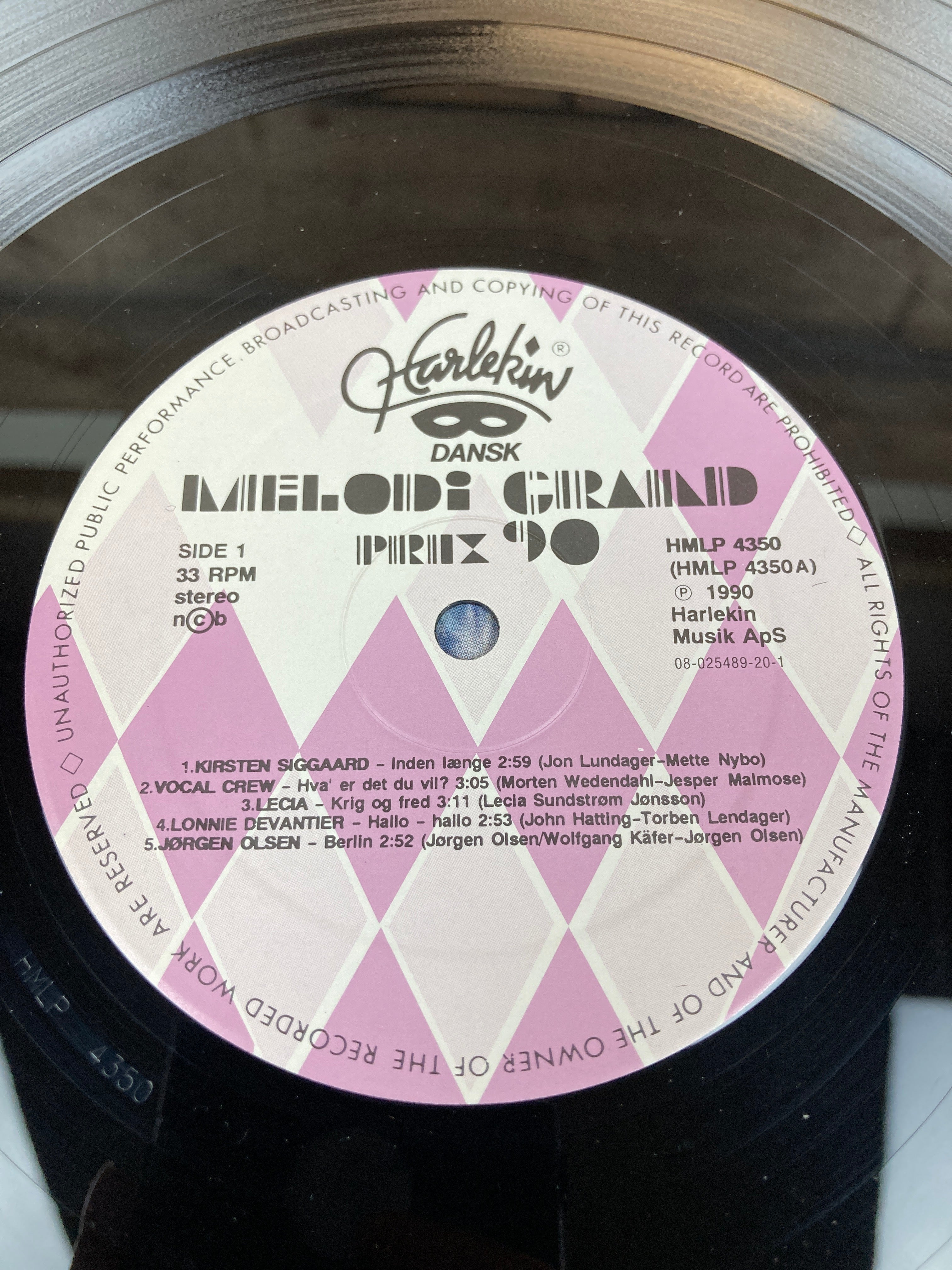 Dansk Melodi Grandprix 90 LP